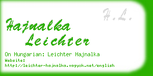 hajnalka leichter business card
